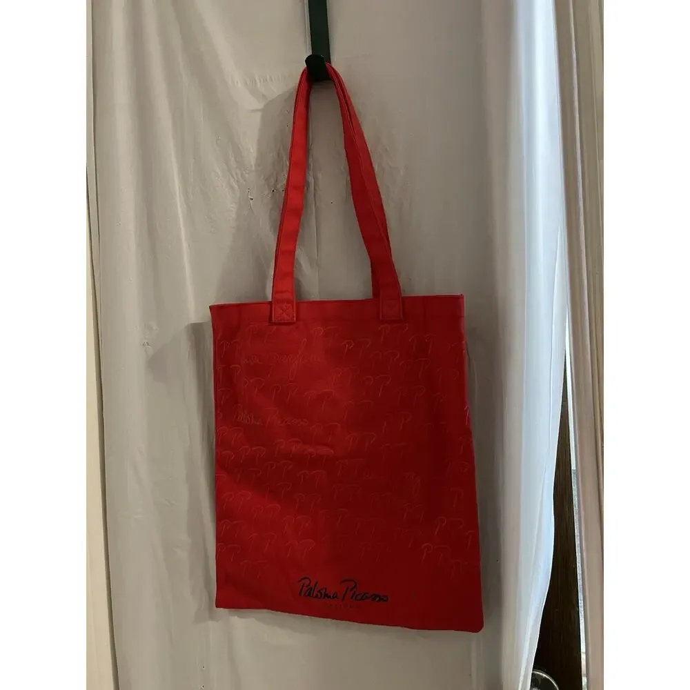 Paloma Picasso Parfums Red Tote Bag 13 X 16